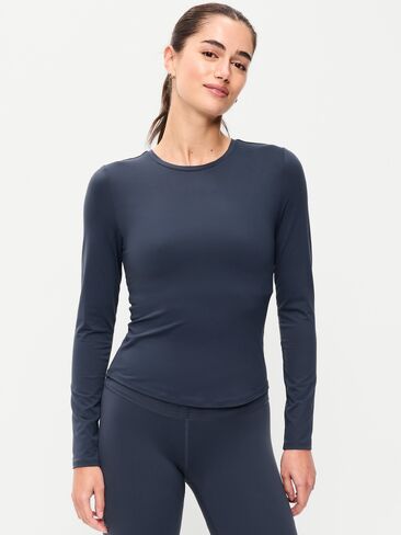 Old Navy StudioSmooth Long-Sleeve Base Layer Top - Dusk Navy in Saudi Arabia