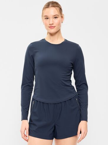 Old Navy StudioSmooth Long-Sleeve Base Layer Top - Dusk Navy in Saudi Arabia