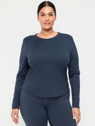Old Navy StudioSmooth Long-Sleeve Base Layer Top - Dusk Navy in Saudi Arabia