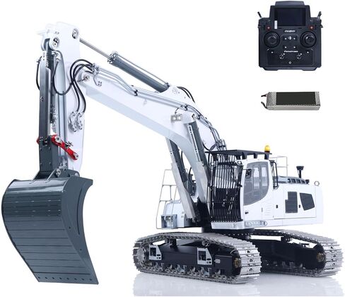 Metal LESU 1/14 RC Hydraulic Excavator 2 Arms Lr956 Remote Control Digger Model 4Mpa Dual Pumps Light 3S Battery Pl18Ev Lite Hobby Grade Model for Ages 14+ in Saudi Arabia