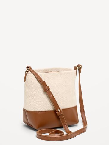 Old Navy Small Preppy Bucket Bag - Natural White in Saudi Arabia