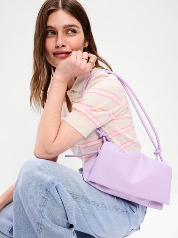 Old Navy Soft Rounded Crossbody Bag - Fresh Lilac in Saudi Arabia