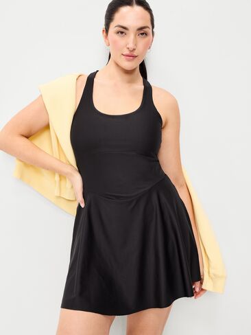 Old Navy PowerSoft Fit & Flare Athletic Dress - Black Jack in Saudi Arabia