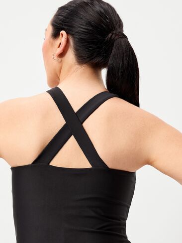 Old Navy PowerSoft Fit & Flare Athletic Dress - Black Jack in Saudi Arabia