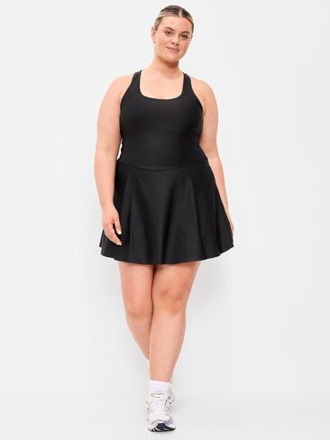 Old Navy PowerSoft Fit & Flare Athletic Dress - Black Jack in Saudi Arabia