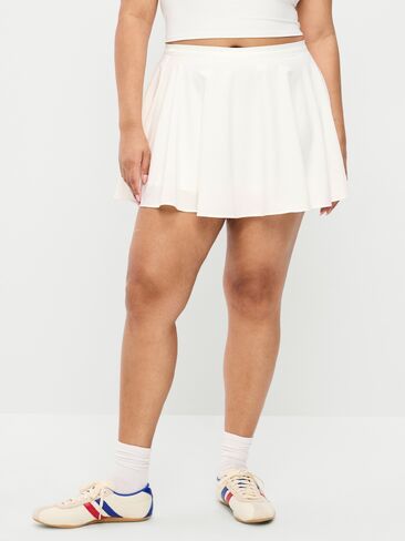 Old Navy Extra High-Waisted Stretch Woven Swing Skort - Magnolia in Saudi Arabia
