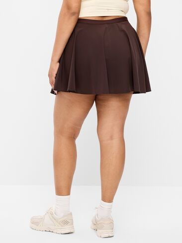 Old Navy Extra High-Waisted Stretch Woven Swing Skort - Black Coffee in Saudi Arabia