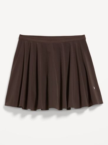 Old Navy Extra High-Waisted Stretch Woven Swing Skort - Black Coffee in Saudi Arabia