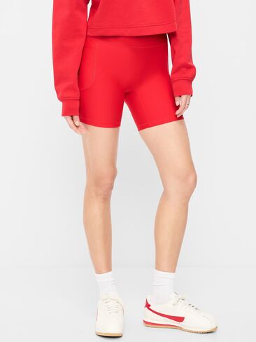 Old Navy Extra-High Waisted PowerSoft Boundless Pocket Biker Shorts-- 6-inch inseam - No Front Seam - Amaryllis in Saudi Arabia