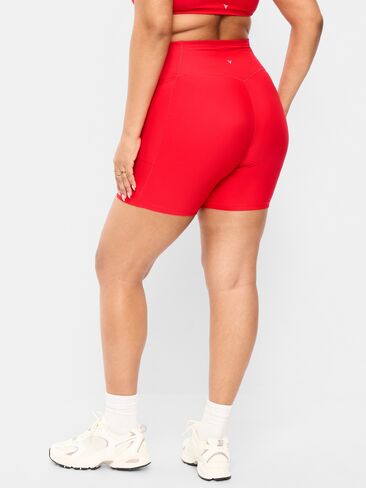 Old Navy Extra-High Waisted PowerSoft Boundless Pocket Biker Shorts-- 6-inch inseam - No Front Seam - Amaryllis in Saudi Arabia