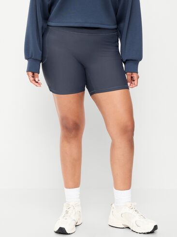 Old Navy Extra-High Waisted PowerSoft Boundless Pocket Biker Shorts-- 6-inch inseam - No Front Seam - Dusk Navy in Saudi Arabia