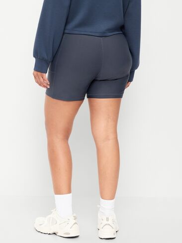 Old Navy Extra-High Waisted PowerSoft Boundless Pocket Biker Shorts-- 6-inch inseam - No Front Seam - Dusk Navy in Saudi Arabia