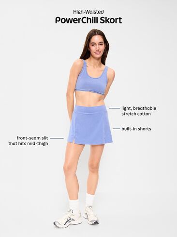 تنورة PowerChill عالية الخصر من Old Navy - بلاك جاك in Saudi Arabia