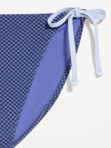 Old Navy Pique String Bikini Swim Bottoms - BLUE CHECKERBOARD in Saudi Arabia