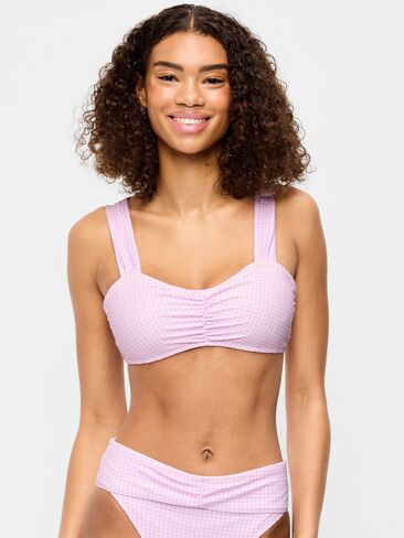Old Navy Cinched Swim Top - Purple Gingham in Saudi Arabia