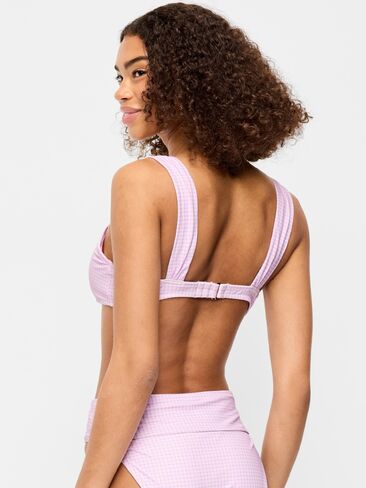 Old Navy Cinched Swim Top - Purple Gingham in Saudi Arabia