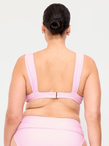 Old Navy Cinched Swim Top - Purple Gingham in Saudi Arabia