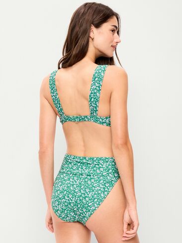 Old Navy Cinched Swim Top - Green Floral in Saudi Arabia