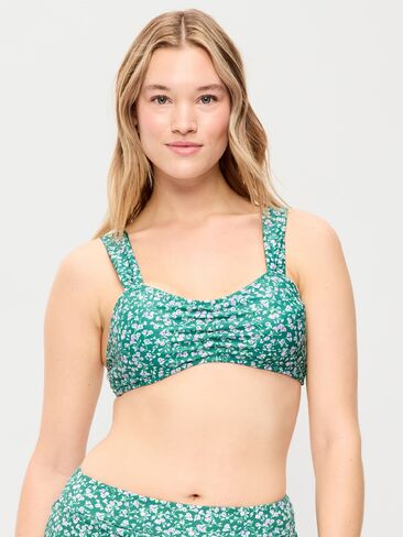 Old Navy Cinched Swim Top - Green Floral in Saudi Arabia