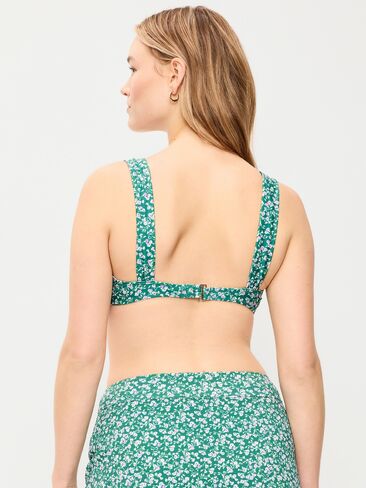 Old Navy Cinched Swim Top - Green Floral in Saudi Arabia