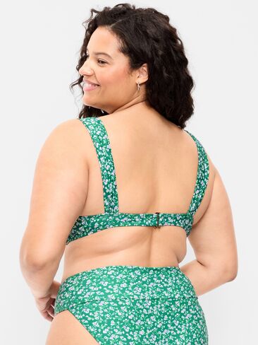 Old Navy Cinched Swim Top - Green Floral in Saudi Arabia