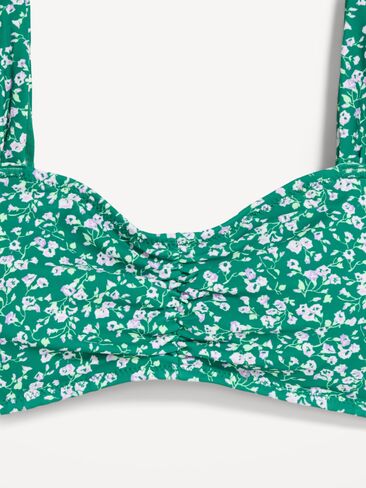 Old Navy Cinched Swim Top - Green Floral in Saudi Arabia