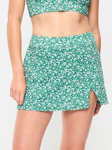 Old Navy High-Waisted Textured Swim Skirt - Green Floral in Saudi Arabia