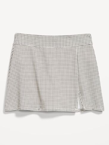 Old Navy High-Waisted Textured Swim Skirt - Black/White Gingham in Saudi Arabia