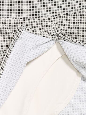 Old Navy High-Waisted Textured Swim Skirt - Black/White Gingham in Saudi Arabia