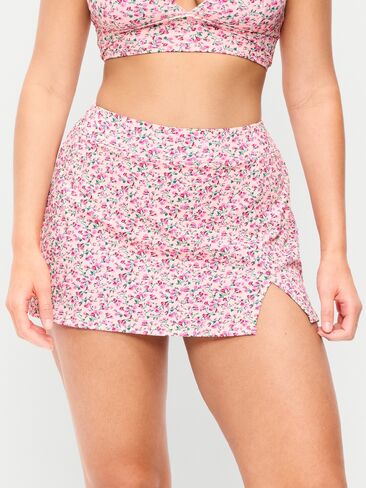 Old Navy High-Waisted Textured Swim Skirt - Pink Floral in Saudi Arabia
