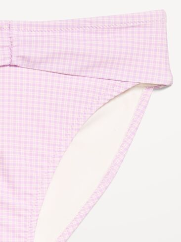 Old Navy High-Waisted Cinched Bikini Swim Bottoms - Purple Gingham in Saudi Arabia