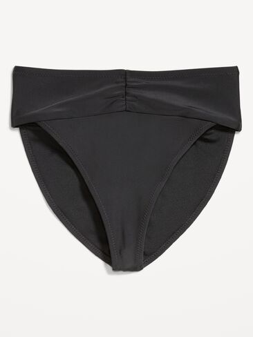 Old Navy High-Waisted Cinched Bikini Swim Bottoms - Black Jack in Saudi Arabia