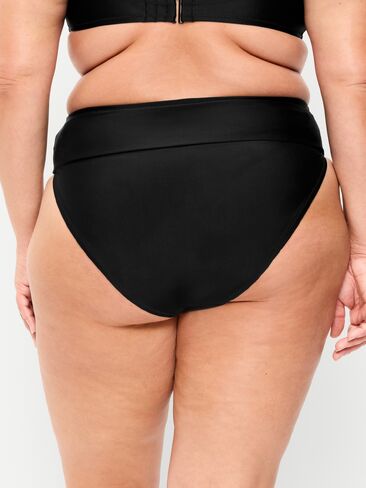Old Navy High-Waisted Cinched Bikini Swim Bottoms - Black Jack in Saudi Arabia