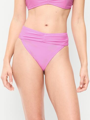 Old Navy High-Waisted Cinched Bikini Swim Bottoms - Rock Rose in Saudi Arabia