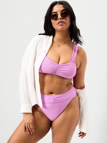 Old Navy High-Waisted Cinched Bikini Swim Bottoms - Rock Rose in Saudi Arabia