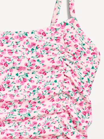 Old Navy Ruched One-Piece Swimsuit - Pink Floral in Saudi Arabia
