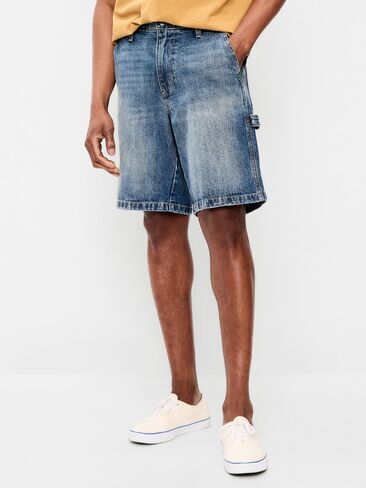 Old Navy Baggy Tech Carpenter Jean Shorts-- 10-inch inseam - Medium Wash in Saudi Arabia