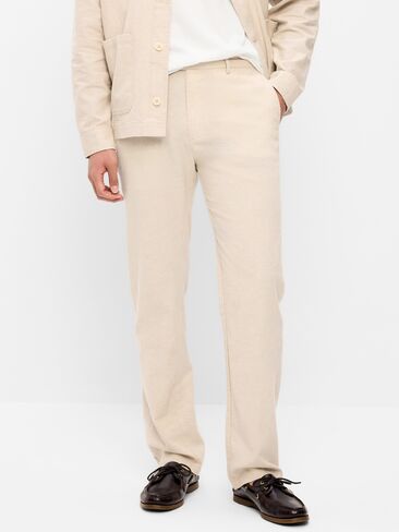 Old Navy 90's Straight-Fit Linen-Blend Dress Pants - A Stone's Throw in Saudi Arabia