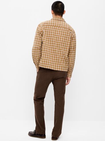 Old Navy 90's Straight-Fit Linen-Blend Dress Pants - Brown in Saudi Arabia