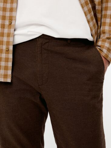 Old Navy 90's Straight-Fit Linen-Blend Dress Pants - Brown in Saudi Arabia
