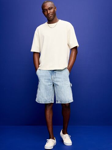 Old Navy Baggy Tech Carpenter Jean Shorts-- 10-inch inseam - Light Wash in Saudi Arabia