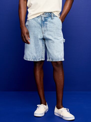 Old Navy Baggy Tech Carpenter Jean Shorts-- 10-inch inseam - Light Wash in Saudi Arabia