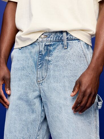 Old Navy Baggy Tech Carpenter Jean Shorts-- 10-inch inseam - Light Wash in Saudi Arabia
