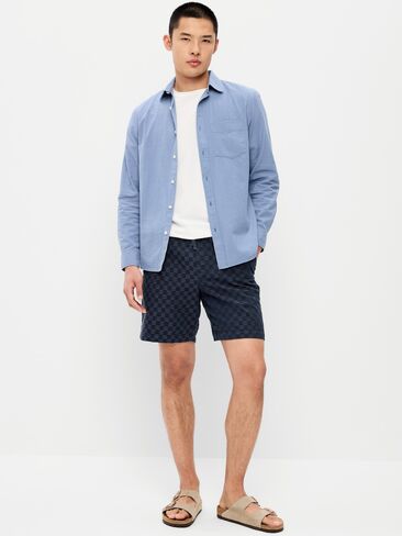 Old Navy Textured-Knit Jogger Shorts -- 7-inch inseam - Navy Blue in Saudi Arabia