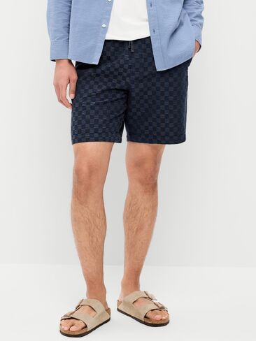 Old Navy Textured-Knit Jogger Shorts -- 7-inch inseam - Navy Blue in Saudi Arabia
