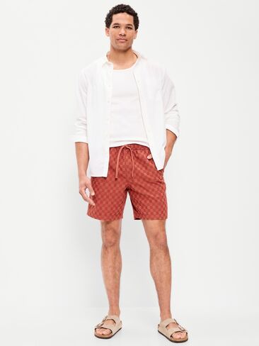 Old Navy Textured-Knit Jogger Shorts -- 7-inch inseam - RUSSET MOON in Saudi Arabia