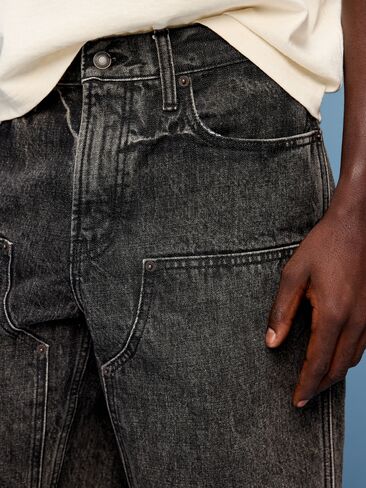 Old Navy Baggy Carpenter Jean Shorts-- 10-inch inseam - Black Wash in Saudi Arabia