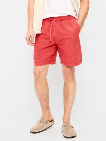 Old Navy Linen-Blend Jogger Shorts -- 7-inch inseam - Red Lory in Saudi Arabia