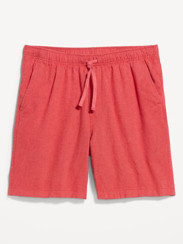 Old Navy Linen-Blend Jogger Shorts -- 7-inch inseam - Red Lory in Saudi Arabia