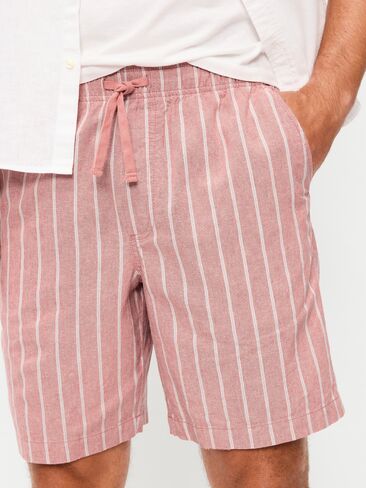 Old Navy Linen-Blend Jogger Shorts -- 7-inch inseam - Red Stripe in Saudi Arabia
